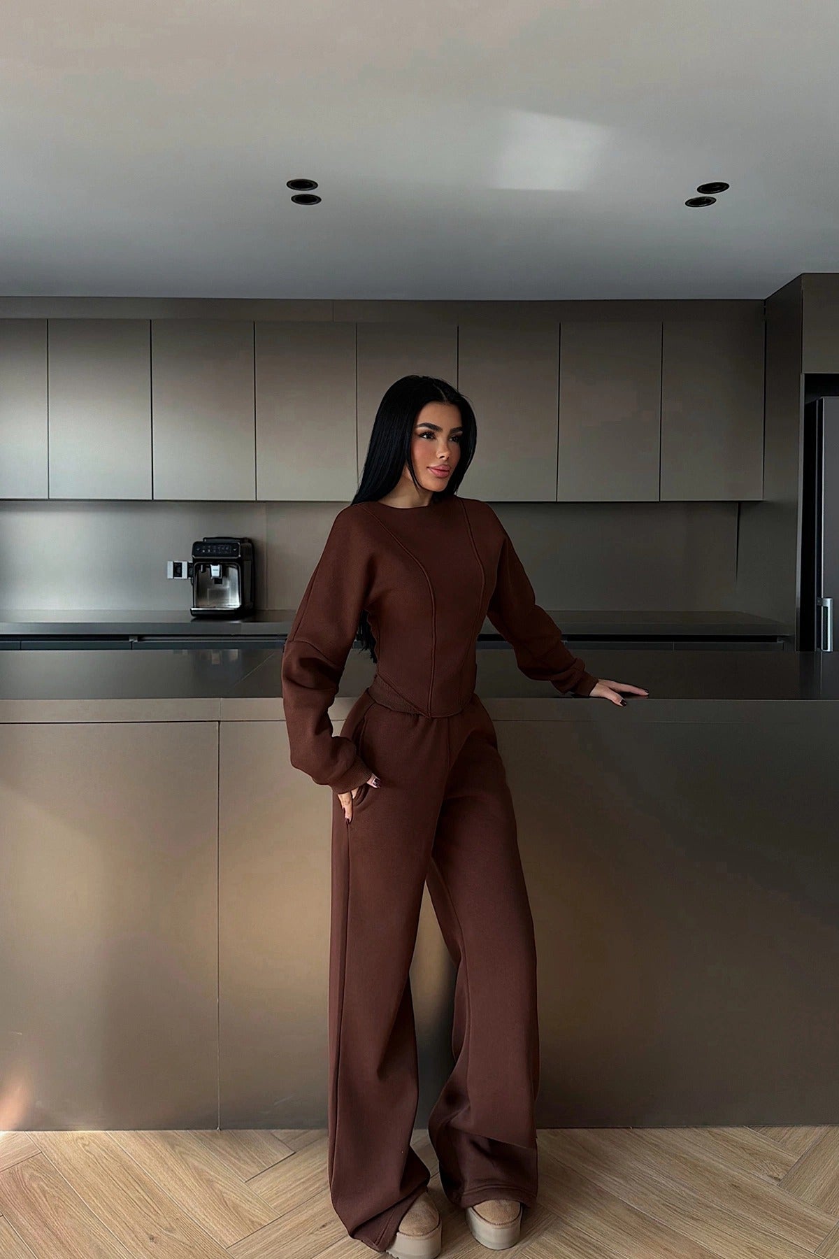 RENATA - SET CORSET MARRÓN