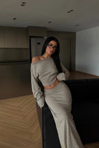 KAREN - SET DE PUNTO BEIGE