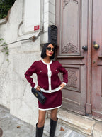 ALEXANDRA - SET DE PUNTO BURDEOS