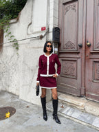 ALEXANDRA - SET DE PUNTO BURDEOS