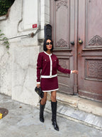 ALEXANDRA - SET DE PUNTO BURDEOS